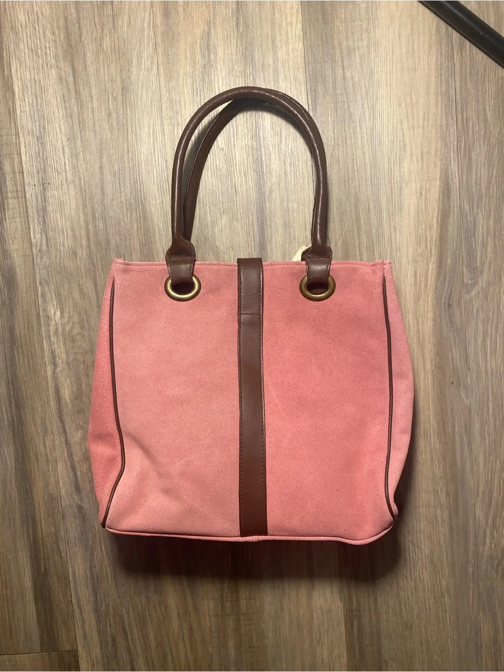 NWT‎ Bath & Body Works Ladies Pink Salmon 100% Leather Suede Handbag